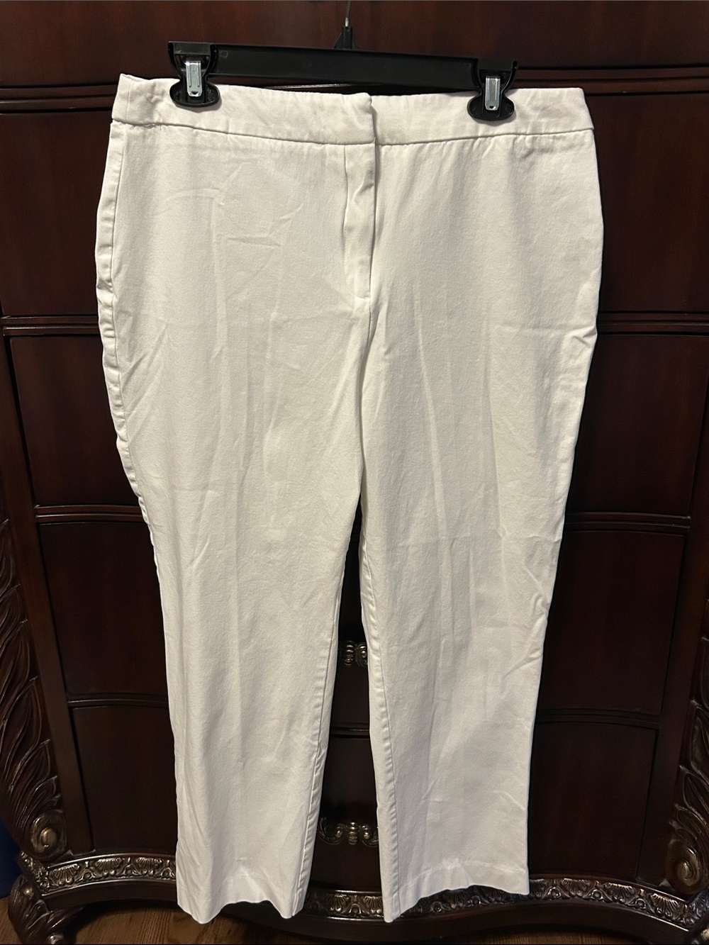 Versatile Women's White Straight-Leg Jeans